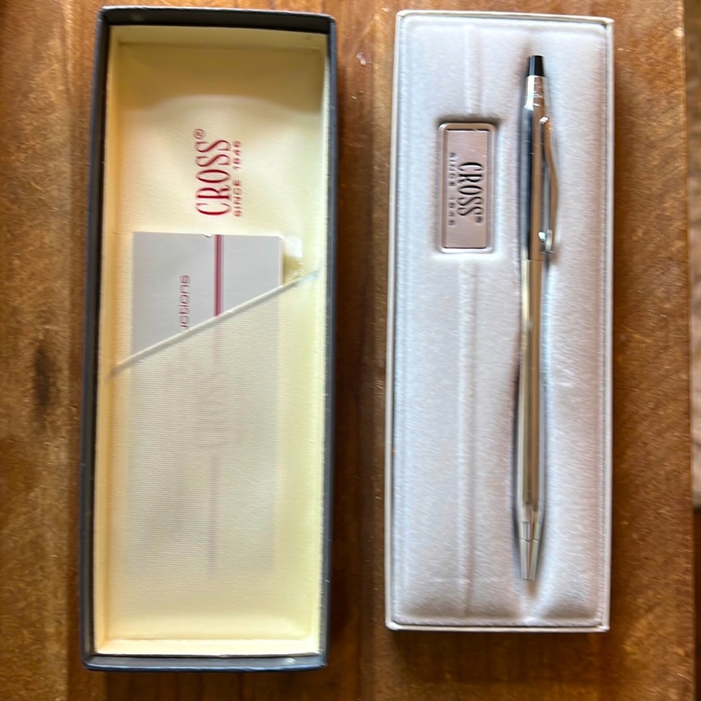 Cross Silvertone Pen w/Original Box and Insert